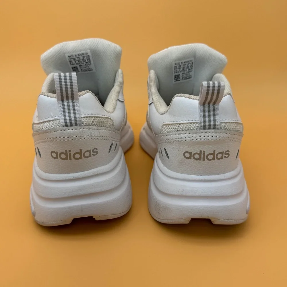 Adidas Mens‎ Strutter Sneakers Size 7.5 White Leather Athletic Casual Training